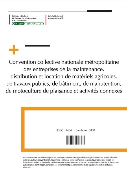 Convention collective nationale location maintenance machines - 02/05/2023 dernière mise à jour uttscheid
