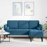 vidaXL Ensemble de Canapés Bleu 173 x 131 x 67 cm Velours