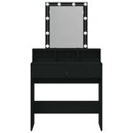 vidaXL Coiffeuse Chêne noir 80 x 41 x 144 5 cm Bois d'ingénierie