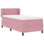 vidaXL Lit à ressorts avec matelas Rose 100 x 200 cm Velours