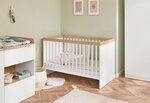 Lit bébé Linje en bois - blanc