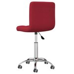 vidaXL Chaise pivotante de salle à manger Rouge bordeaux Tissu