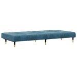 vidaXL Ensemble de canapés 2 Pièces bleu velours