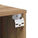 vidaXL Meuble TV mural chêne artisanal 80x30x30 cm bois d'ingénierie