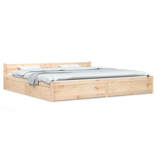 vidaXL Cadre de lit sans matelas avec tiroirs