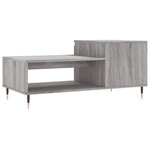 vidaXL Table basse Sonoma gris 100x50x45 cm Bois d'ingénierie