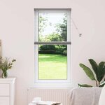 vidaXL Store de Fenêtre avec des rideaux Manuel Argent Aluminium