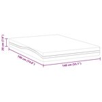 vidaXL Matelas Blanc  Gris 140 x 190 cm Mousse