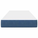 vidaXL Matelas de Lit avec matelas Bleu 90 x 200 cm tissu