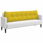 vidaXL Coussin de Dos Jaune 180 x 24 x 50 cm Velours