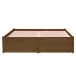 vidaXL Cadre de lit sans matelas marron miel bois massif 120x190 cm