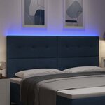 vidaXL Tête de lit LED avec des lumières à LED Bleu 200 cm Polyester