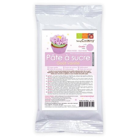 Pâte à sucre violette arôme vanille - 250 g