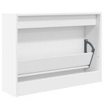vidaXL Armoire à chaussures blanc 80x21x57 cm bois d'ingénierie