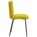 vidaXL Chaises à manger lot de 2 Jaune Velours