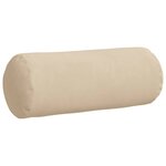 vidaXL Coussins d'accent 2 Pièces Crème Ø 15 x 40 cm Tissu en microfibre