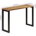 vidaXL Table console 110x35x75 cm bois massif de récupération