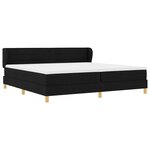 Lit Box Spring vidaXL avec Matelas Noir 200x200 cm Tissu
