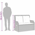 vidaXL Banc de jardin avec coussin Gris clair Poly rotin