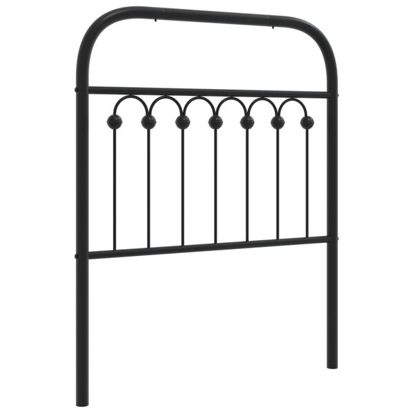 vidaXL Tête de lit métal noir 80 cm