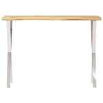 vidaXL Table console à live edge 105x33x76 cm bois de manguier massif