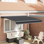 vidaXL Auvent rétractable anthracite 3x2 5 m tissu et aluminium