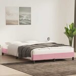 vidaXL Cadre de lit sans matelas rose 140x210 cm velours