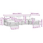 vidaXL Ensemble de canapés d'extérieur 6 pc Blanc et crème
