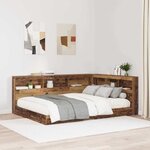 vidaXL Tête de lit de rangement Bois Ancien 140 cm Bois d'ingénierie