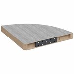vidaXL Étagère d'angle murale Gris béton 35x35x3 8 cm MDF