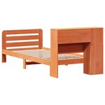vidaXL Cadre de lit sans matelas cire marron 75x190 cm bois pin massif