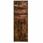 vidaXL Buffet haut avec LED chêne fumé 69x32 5x200cm bois d’ingénierie