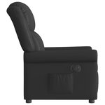 vidaXL Fauteuil inclinable électrique Noir brillant Similicuir