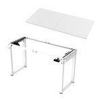 Bureau table poste de travail électrique à hauteur réglable 160 x 75 cm blanc 03_0009075