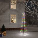 vidaXL Sapin de Noël avec piquet Coloré 108 LED 180 cm