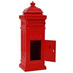 Boîte aux lettres à pilier Aluminium Vintage antirouille Rouge