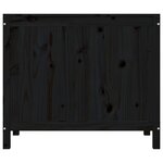 vidaXL Boîte à linge Noir 88 5x44x76 cm Bois massif de pin