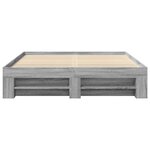 vidaXL Cadre de lit sans matelas sonoma gris 150x200 cm