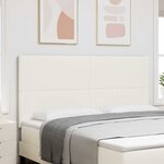 vidaXL Tête de lit avec tête de lit Crème 180 cm Cuir synthétique
