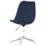 vidaXL Chaise à manger pivotante Bleu Tissu