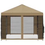 vidaXL Abri de jardin avec parois 4 × 3 m Beige Polyester et Acier