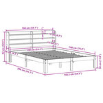 vidaXL Cadre de lit avec tête de lit sans matelas blanc 140x190 cm