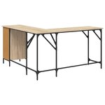 vidaXL Bureau chêne sonoma 141x141x75 cm bois d'ingénierie