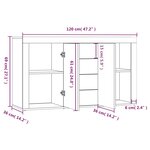 vidaXL Buffet Sonoma gris 120x36x69 cm Bois d'ingénierie