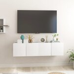 vidaXL Meubles TV suspendus 2 Pièces Blanc 60x30x30 cm