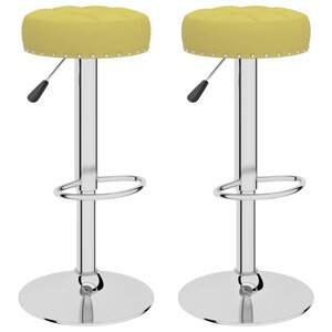 vidaXL Tabourets de bar lot de 2 vert tissu