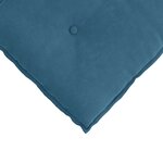 vidaXL Coussin de Dos Bleu 200 x 50 cm Tissu en velours côtelé