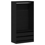 vidaXL Armoire Chêne noir 100 x 50 x 200 cm Bois d'ingénierie
