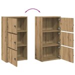 vidaXL Bibliothèque chêne artisanal 40x24x77 cm bois d'ingénierie