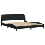 vidaXL Cadre de lit sans matelas noir 180x200 cm tissu